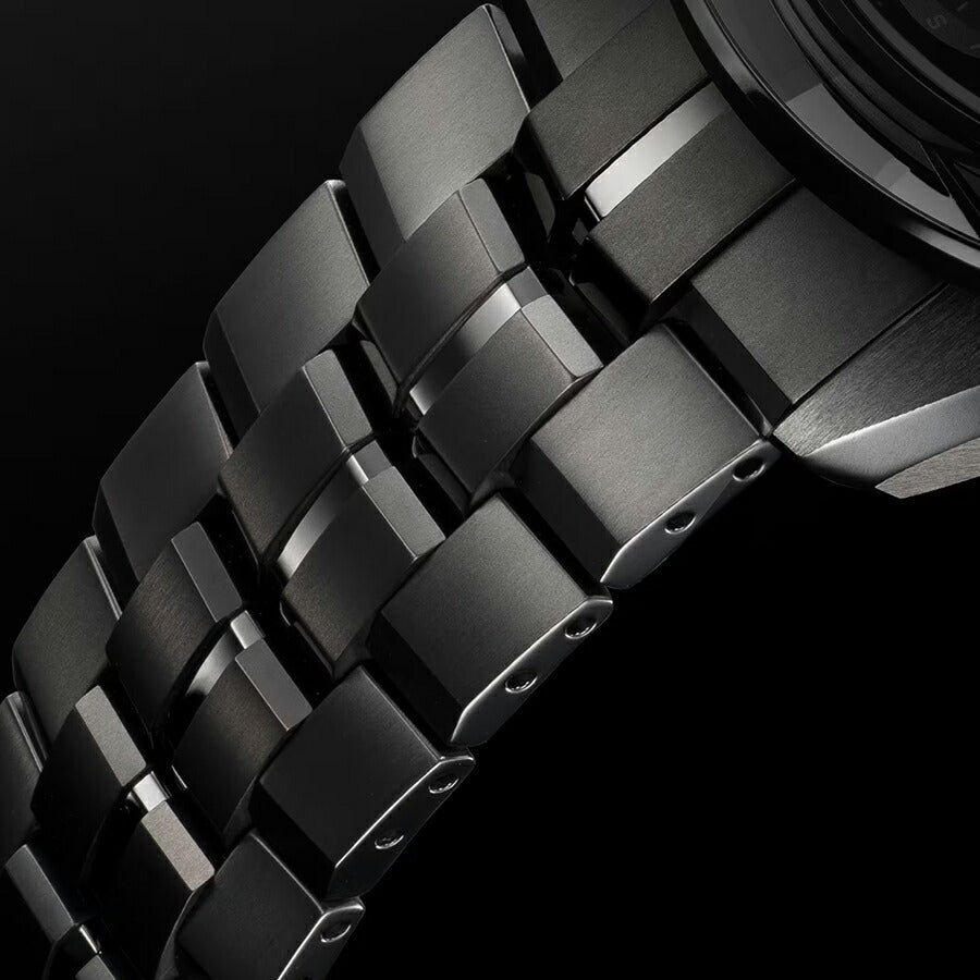 オシアナス マンタ S7000 限定モデル 江戸切子ベゼル OCW-S7000CN-1AJF メンズ 電波ソーラー Bluetooth クロノグラフ チタン オールブラック 日本製