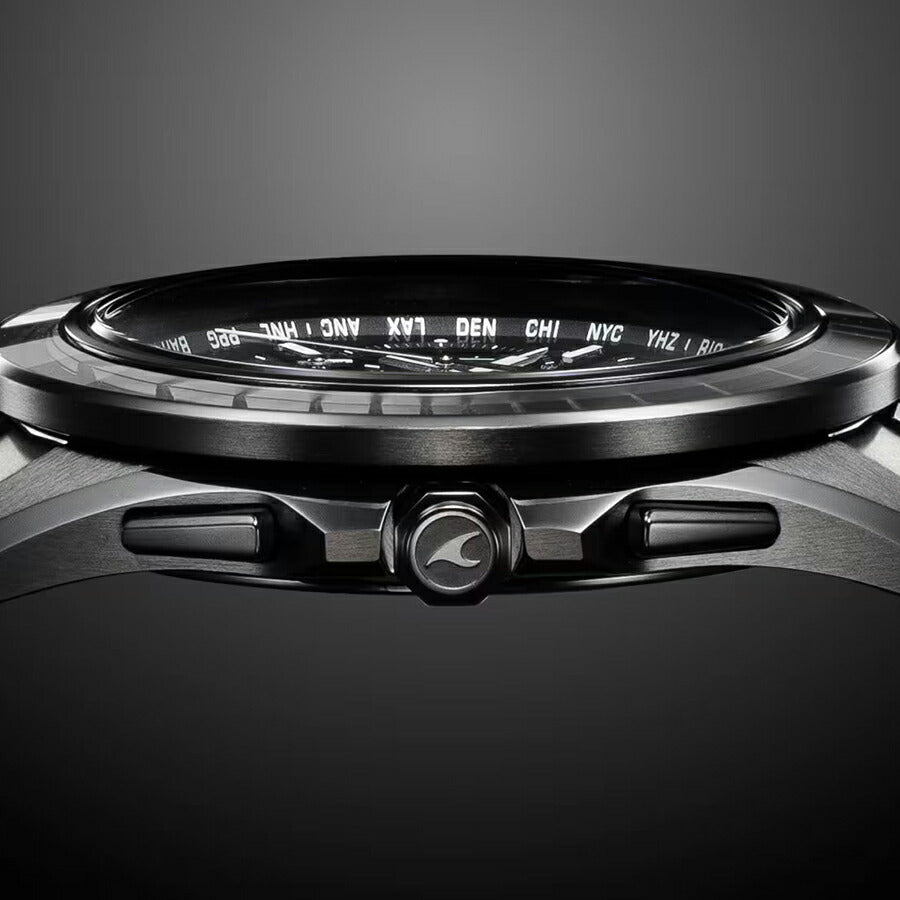 オシアナス マンタ S7000 限定モデル 江戸切子ベゼル OCW-S7000CN-1AJF メンズ 電波ソーラー Bluetooth クロノグラフ チタン オールブラック 日本製