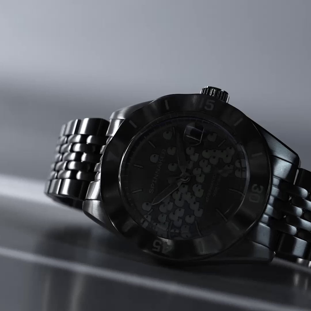 スピニカー フルース セコンドセコンド コラボレーション 限定モデル 50ファントムズ SP-5170-11B メンズ 機械式 自動巻き シルバー