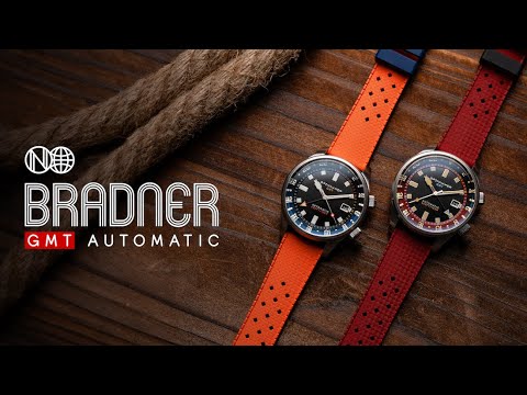 スピニカー ブラッドナー GMT オートマチック SP-5121-66 メンズ メカニカル 自動巻 ブラックダイヤル 替えバンド付き