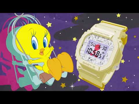 BABY-G TWEETY トゥイーティー コラボレーションモデル BGD-565TW-5JR レディース 腕時計 電池式 デジタル スクエア 国内正規品 カシオ