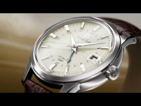 グランドセイコー メカニカル 9S GMT メンズ SBGM221 アイボリー 革ベルト クロコダイル