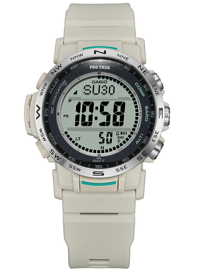 プロトレック クライマーライン デジタルモデル PRW-35-7JF メンズ 腕時計 電波ソーラー ソフトウレタンバンド ホワイト 国内正規品 カシオ