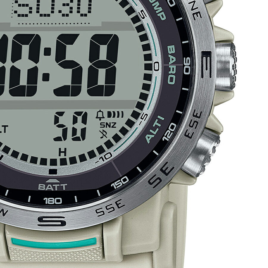 プロトレック クライマーライン デジタルモデル PRW-35-7JF メンズ 腕時計 電波ソーラー ソフトウレタンバンド ホワイト 国内正規品 カシオ