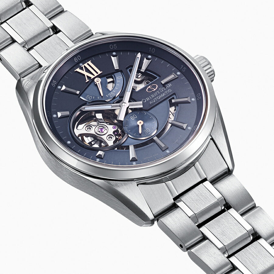 オリエントスター Moving Blue 2025 限定モデル 雪明かり モダンスケルトン RK-AV0132L メンズ 機械式 自動巻き ブルーグレー 日本製
