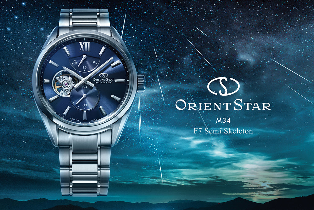 オリエントスター M34 F7 セミスケルトン RK-BY0010L メンズ 機械式 自動巻き ネイビーダイヤル 日本製