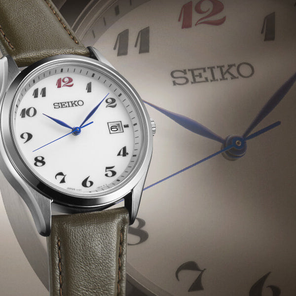 セイコー セレクション ペアソーラー セイコー腕時計110周年記念 限定 SBPX149 メンズ ソーラー 革ベルト ローレルオマージュ