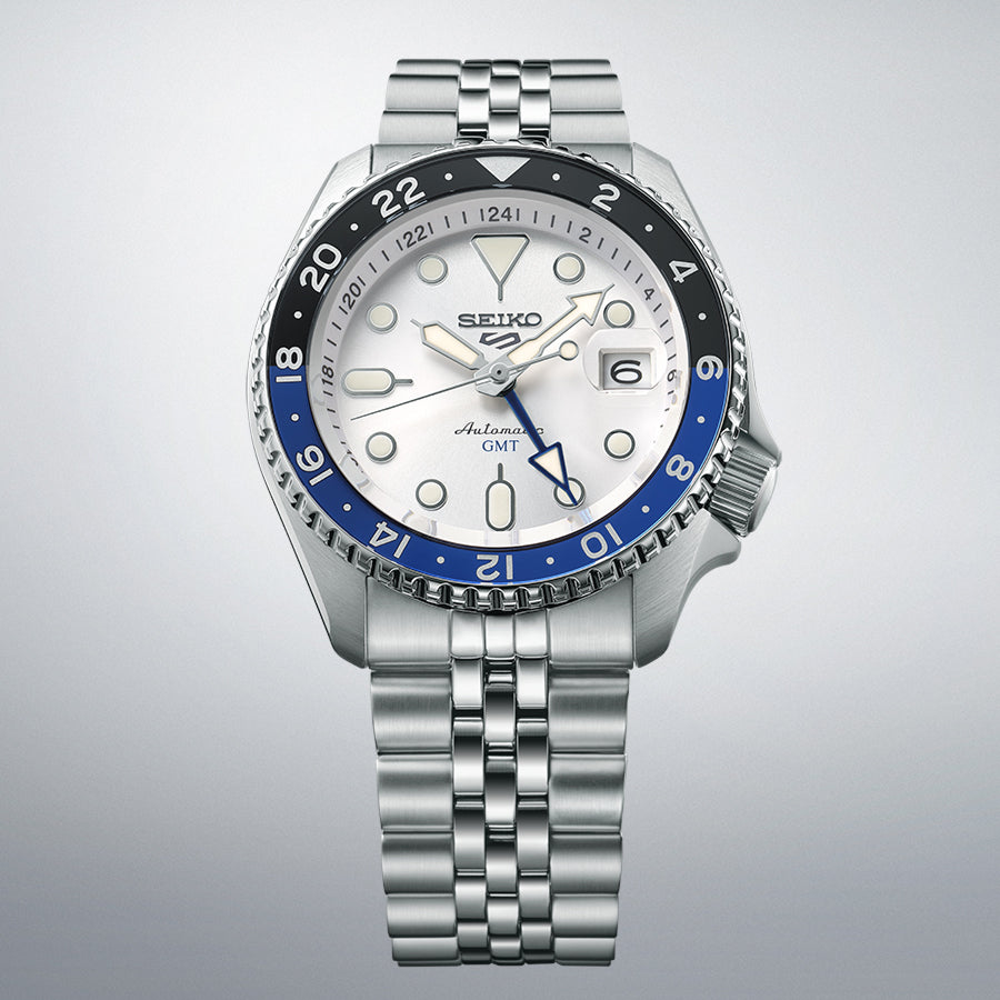 セイコー5 スポーツ SKX Sports Style GMTモデル SBSC017 メンズ 腕時計 自動巻 シルバーダイヤル 日本製