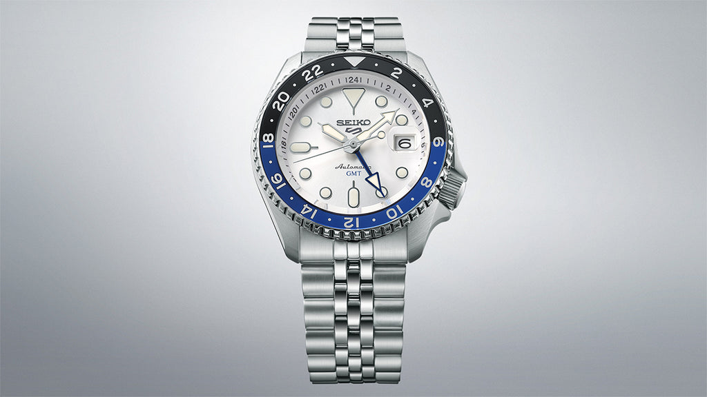 セイコー5 スポーツ SKX Sports Style GMTモデル SBSC017 メンズ 腕時計 自動巻 シルバーダイヤル 日本製