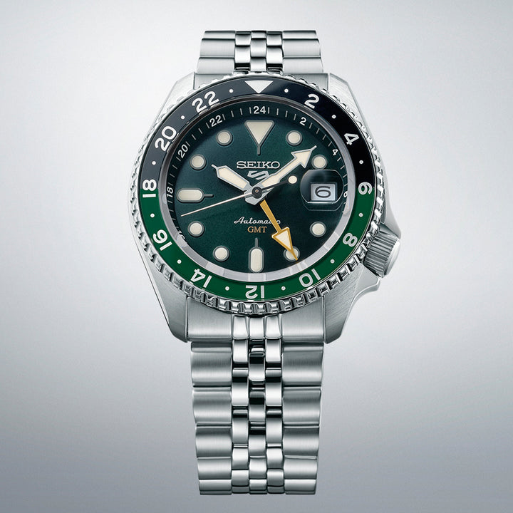 セイコー5 スポーツ SKX Sports Style GMTモデル SBSC019 メンズ 腕時計 自動巻 グリーンダイヤル 日本製