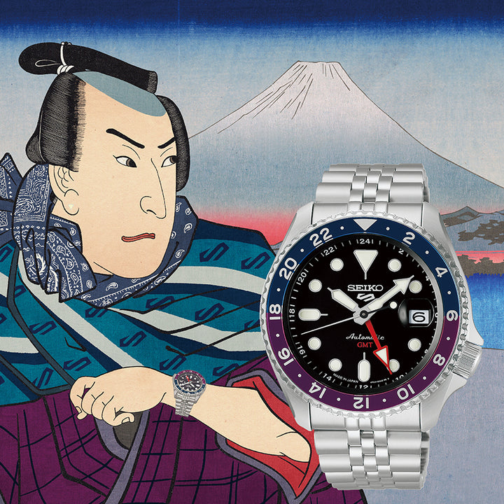セイコー 5スポーツ SKX Sports Style GMT 日本限定モデル SBSC021 メンズ 自動巻 日本製