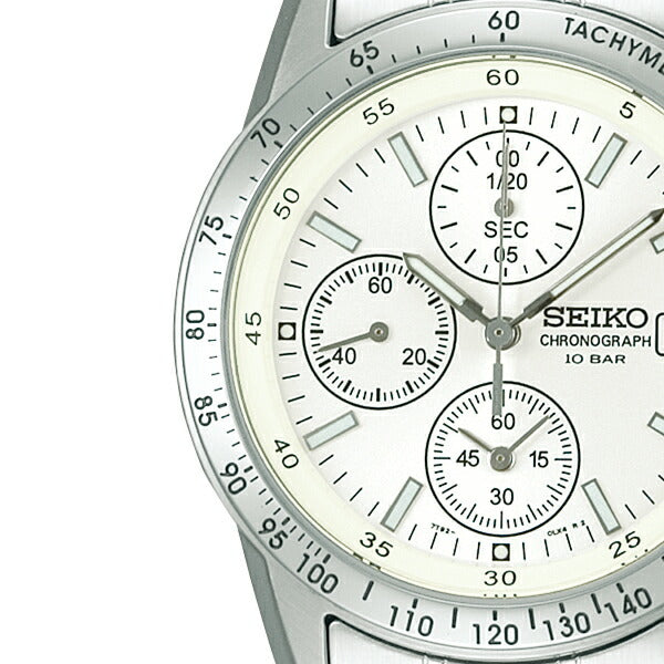 セイコー セレクション スピリット SBTQ039 メンズ 電池式 クオーツ クロノグラフ 縦目 ホワイトダイヤル
