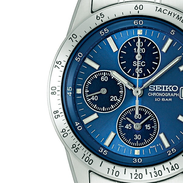 セイコー セレクション スピリット SBTQ071 メンズ 電池式 クオーツ クロノグラフ 縦目 ブルーダイヤル