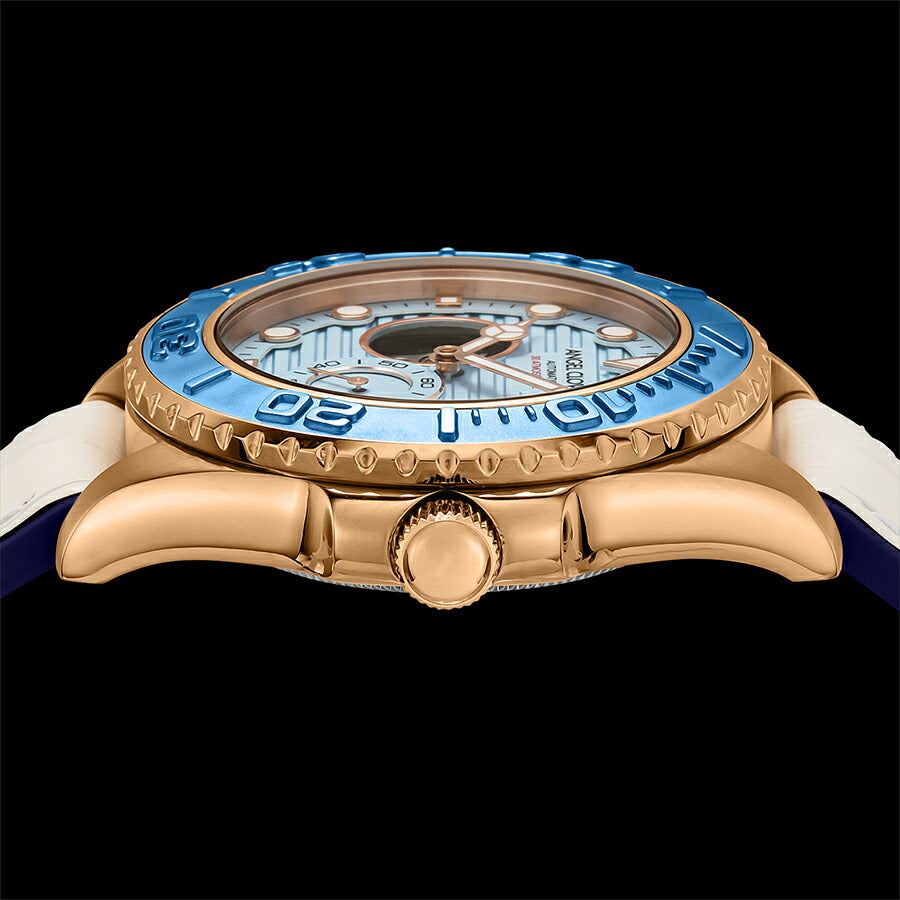 エンジェルクローバー シークルーズ オートマチック SCA44PIBU-WH メンズ 機械式 自動巻き オープンハート ブルーダイヤル 革ベルト