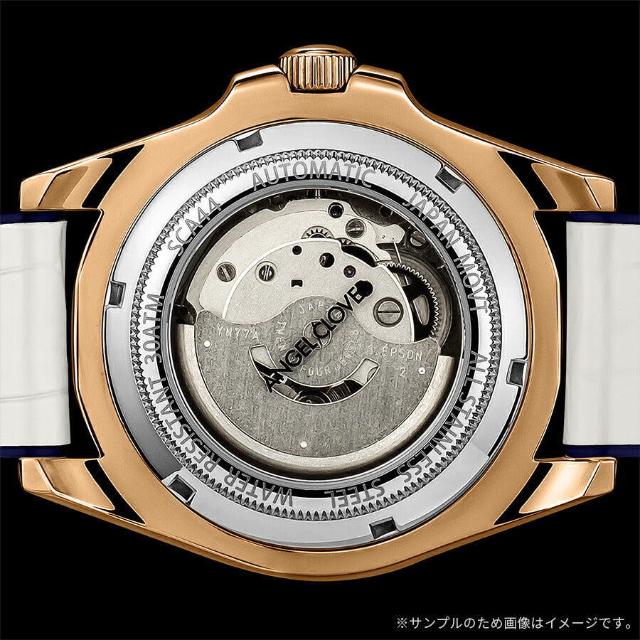 エンジェルクローバー シークルーズ オートマチック SCA44PIBU-WH メンズ 機械式 自動巻き オープンハート ブルーダイヤル 革ベルト