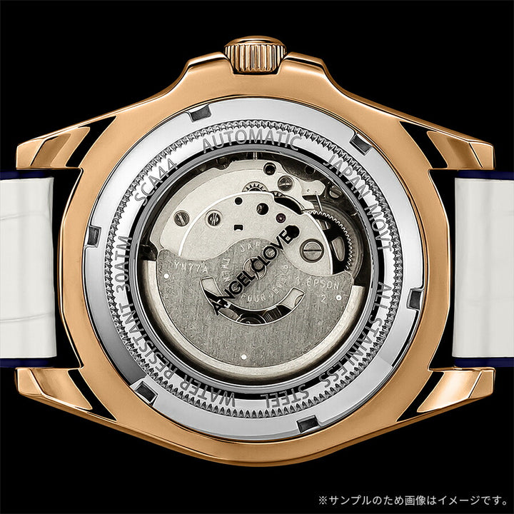 エンジェルクローバー シークルーズ オートマチック SCA44PIBU-WH メンズ 機械式 自動巻き オープンハート ブルーダイヤル 革ベルト