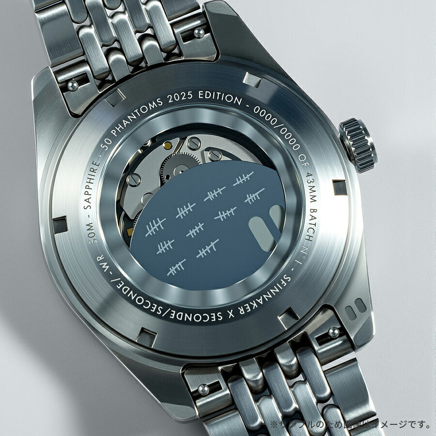 スピニカー フルース セコンドセコンド コラボレーション 限定モデル 50ファントムズ SP-5170-11B メンズ 機械式 自動巻き シルバー