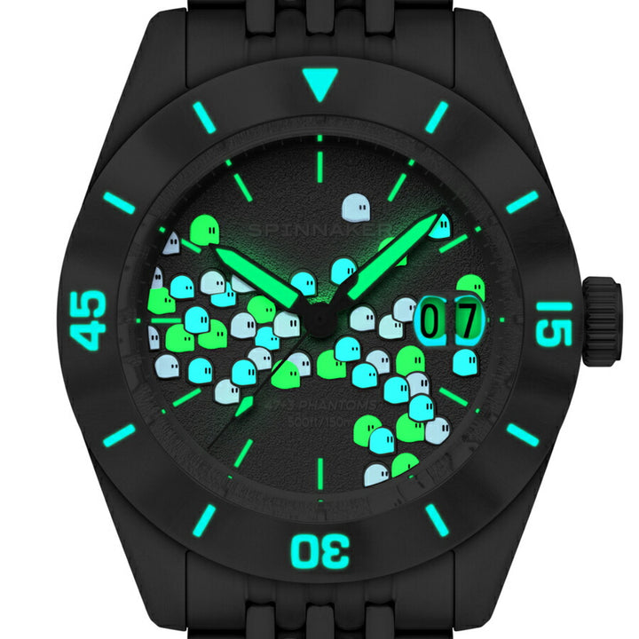 スピニカー フルース セコンドセコンド コラボレーション 限定モデル 50ファントムズ SP-5170-11B メンズ 機械式 自動巻き シルバー