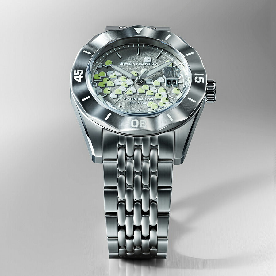 スピニカー フルース セコンドセコンド コラボレーション 限定モデル 50ファントムズ SP-5170-11B メンズ 機械式 自動巻き シルバー
