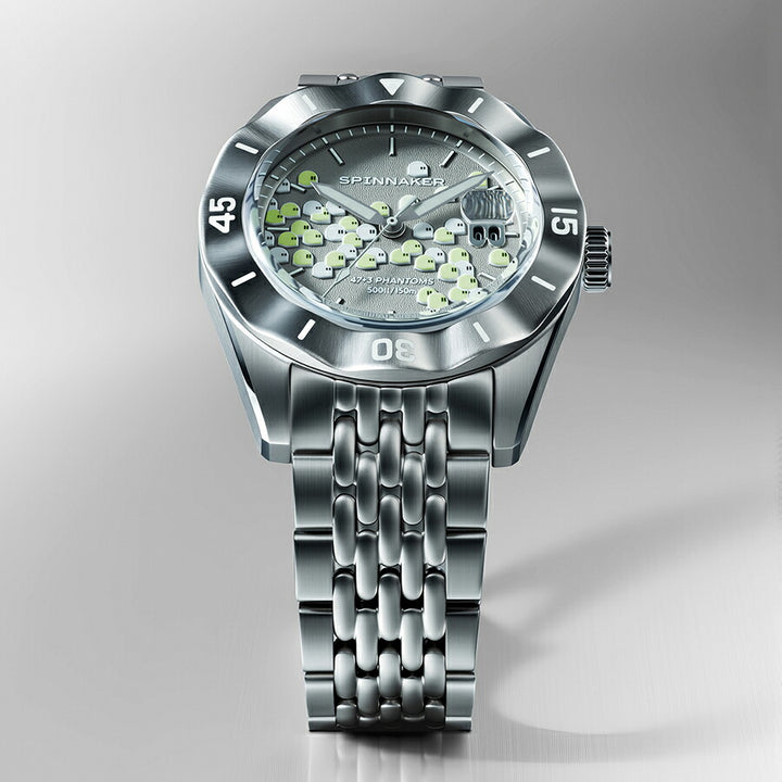 スピニカー フルース セコンドセコンド コラボレーション 限定モデル 50ファントムズ SP-5170-11B メンズ 機械式 自動巻き シルバー