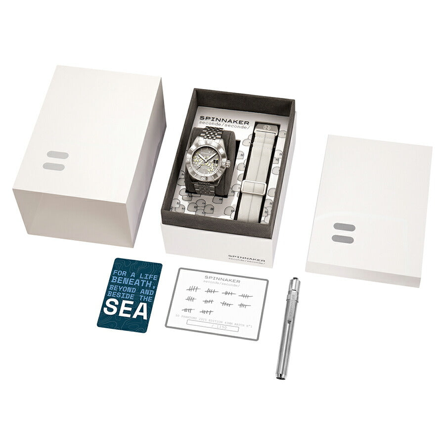 スピニカー フルース セコンドセコンド コラボレーション 限定モデル 50ファントムズ SP-5170-11B メンズ 機械式 自動巻き シルバー