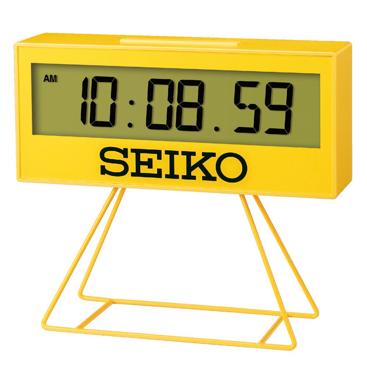 セイコー ミニスポーツタイマークロック SQ817Y クオーツ 電池式 デジタル 掛置兼用 イエロー