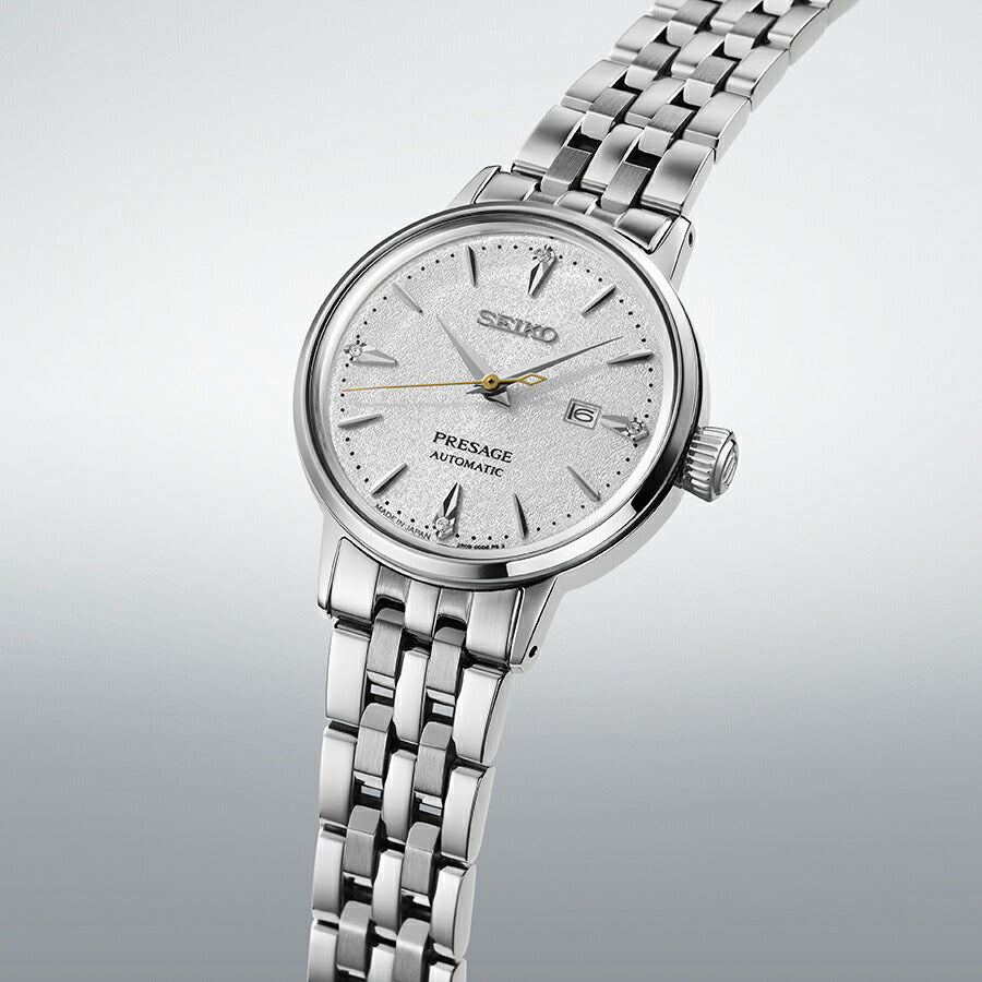 セイコー プレザージュ カクテルタイム ホットバタードラムカウ SRRW005 レディース メカニカル 自動巻き シルバー