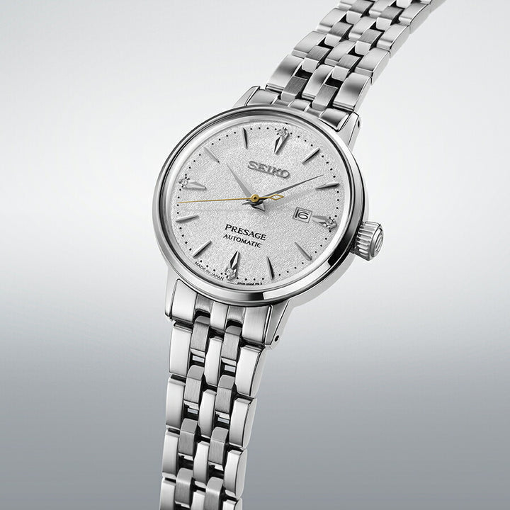 セイコー プレザージュ カクテルタイム ホットバタードラムカウ SRRW005 レディース メカニカル 自動巻き シルバー