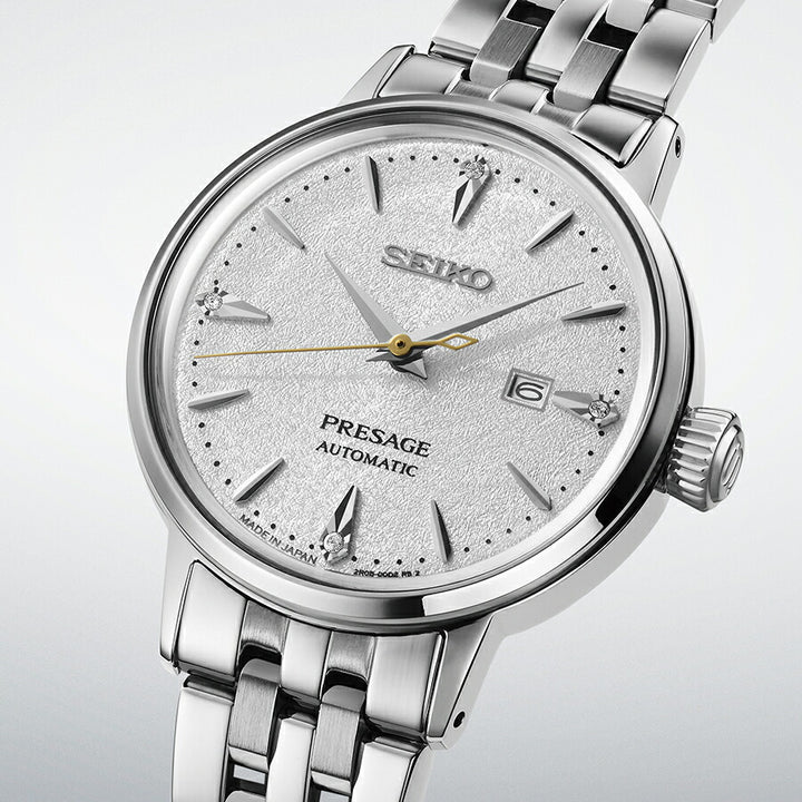 セイコー プレザージュ カクテルタイム ホットバタードラムカウ SRRW005 レディース メカニカル 自動巻き シルバー