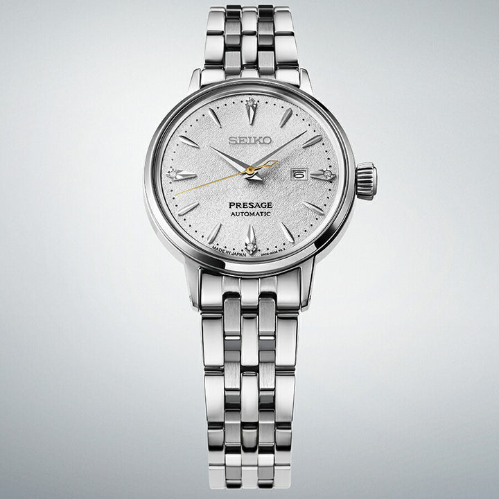 セイコー プレザージュ カクテルタイム ホットバタードラムカウ SRRW005 レディース メカニカル 自動巻き シルバー