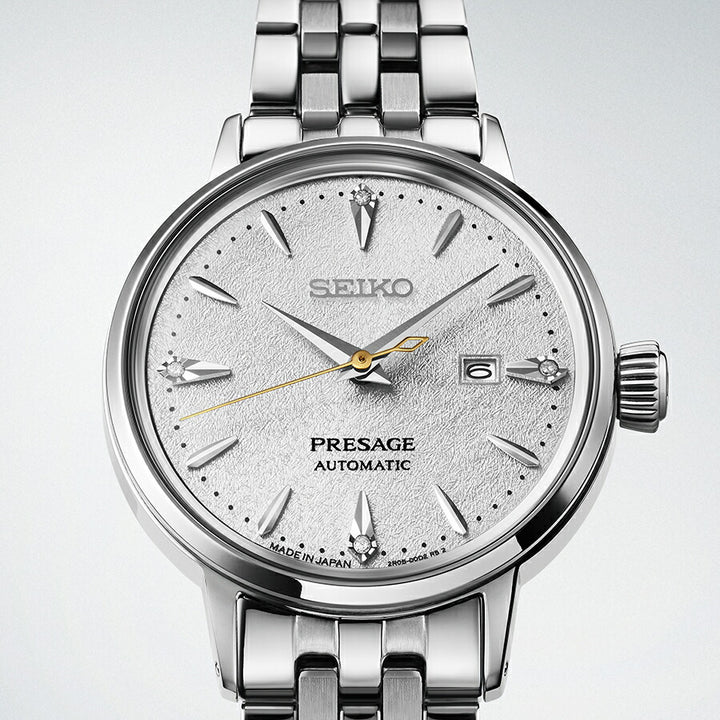 セイコー プレザージュ カクテルタイム ホットバタードラムカウ SRRW005 レディース メカニカル 自動巻き シルバー