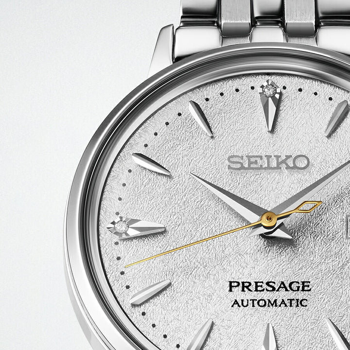 セイコー プレザージュ カクテルタイム ホットバタードラムカウ SRRW005 レディース メカニカル 自動巻き シルバー