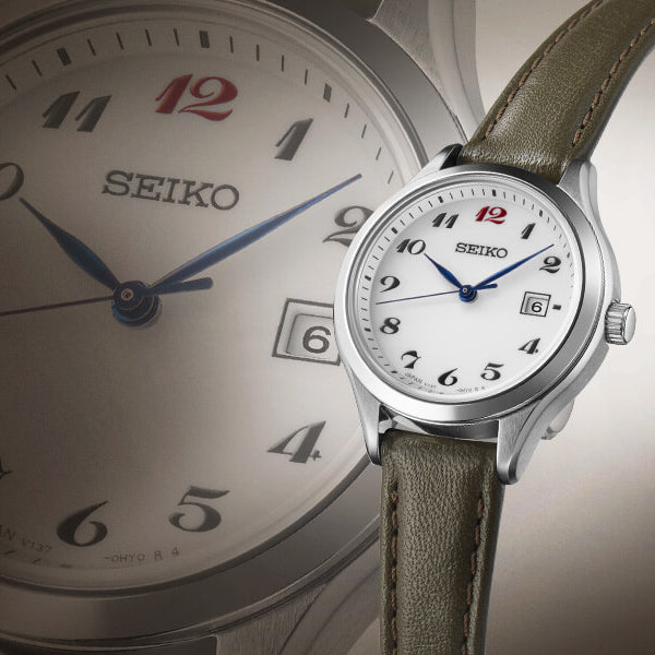 セイコー セレクション ペアソーラー セイコー腕時計110周年記念 限定 STPX099 レディース ソーラー 革ベルト ローレルオマージュ