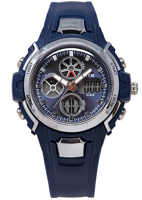 ザ・クロックハウス プチ キッズウォッチ TCHP1001-NVNV01 子供用 アナログ デジタル 防水 男の子 ボーイズ ネイビー 紺