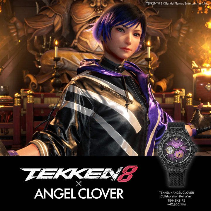 エンジェルクローバー TEKKEN 8 鉄拳8 コラボレーションモデル 麗奈 TE44BKZ-RE メンズ 機械式 自動巻き オープンハート
