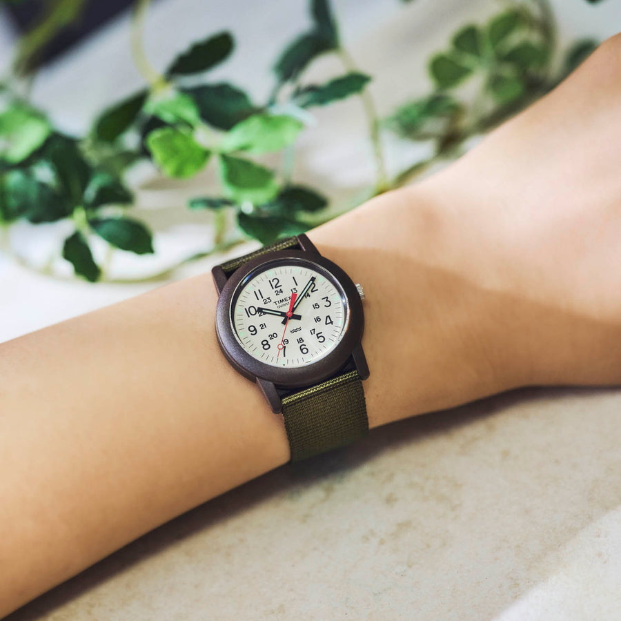 タイメックス キャンパー 34mm 日本限定モデル TW2P59800 メンズ レディース クオーツ 電池式 ナイロンバンド カーキ グリーン