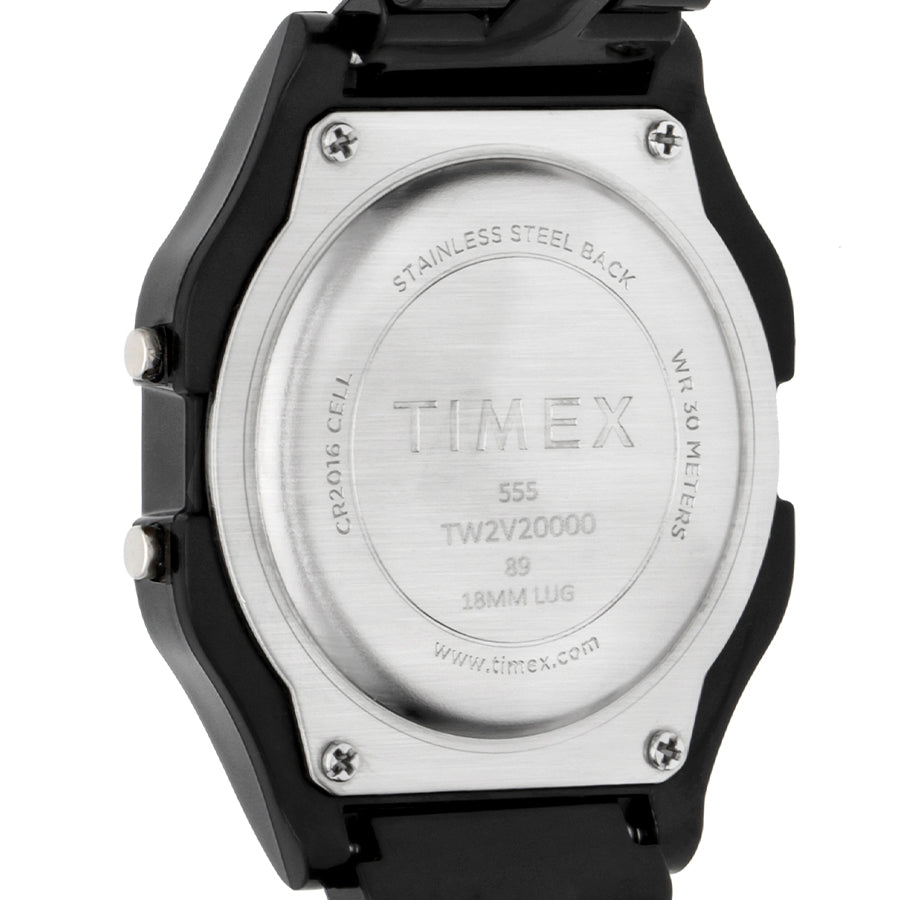 TIMEX  クラシックタイルコレクション 限定 TW2V20000 メンズ 電池式 クオーツ デジタル 樹脂バンド ブラック