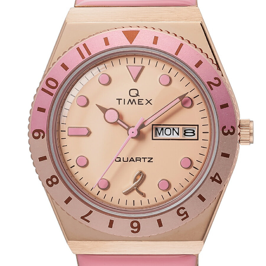 タイメックス Q TIMEX BCRF コラボレーションモデル TW2V52700 メンズ レディース 腕時計 電池式 クオーツ ピンク ゴールド