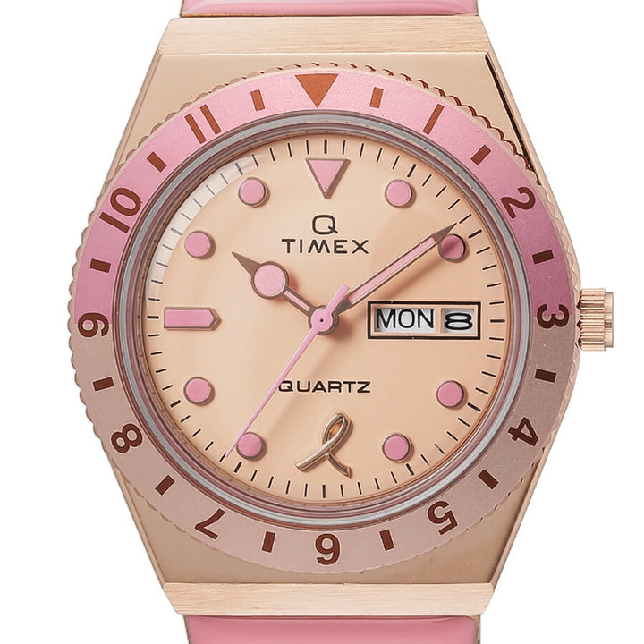 タイメックス Q TIMEX BCRF コラボレーションモデル TW2V52700 メンズ レディース 腕時計 電池式 クオーツ ピンク ゴールド