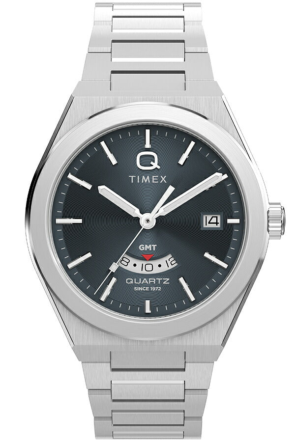 タイメックス Q TIMEX コンチネンタル GMT TW2Y12100 メンズ クオーツ 電池式 グレーダイヤル メタルバンド