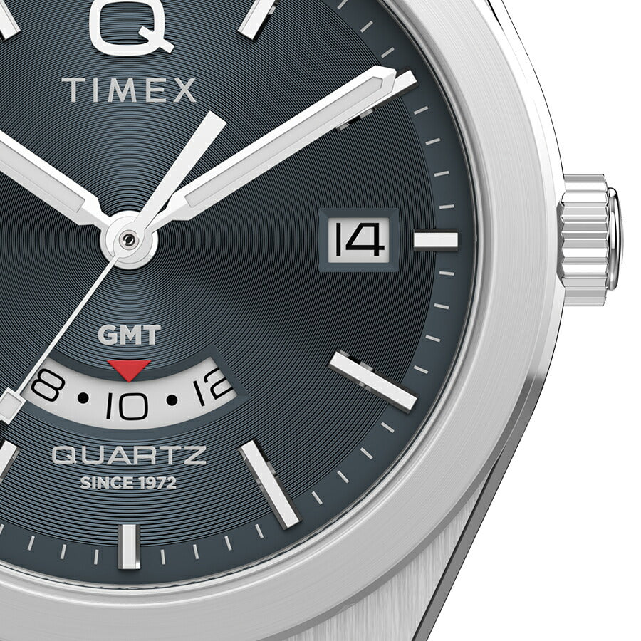 タイメックス Q TIMEX コンチネンタル GMT TW2Y12100 メンズ クオーツ 電池式 グレーダイヤル メタルバンド