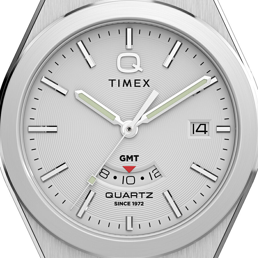 タイメックス Q TIMEX コンチネンタル GMT TW2Y12200 メンズ クオーツ 電池式 シルバーダイヤル ラバーストラップ