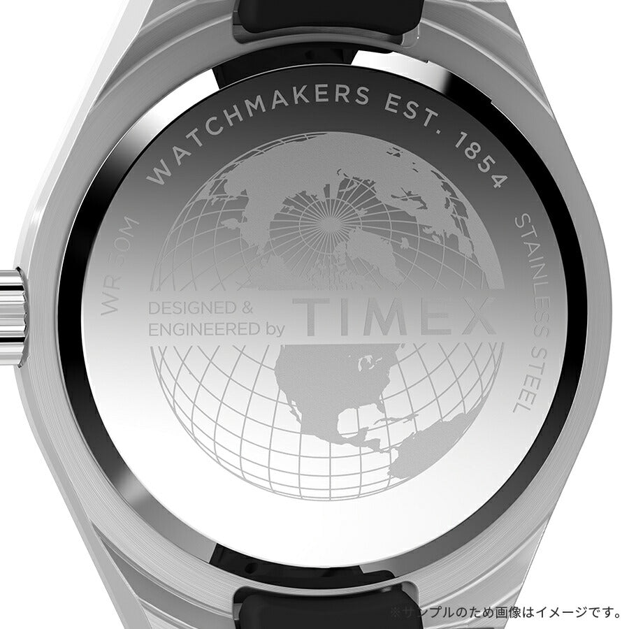 タイメックス Q TIMEX コンチネンタル GMT TW2Y12200 メンズ クオーツ 電池式 シルバーダイヤル ラバーストラップ