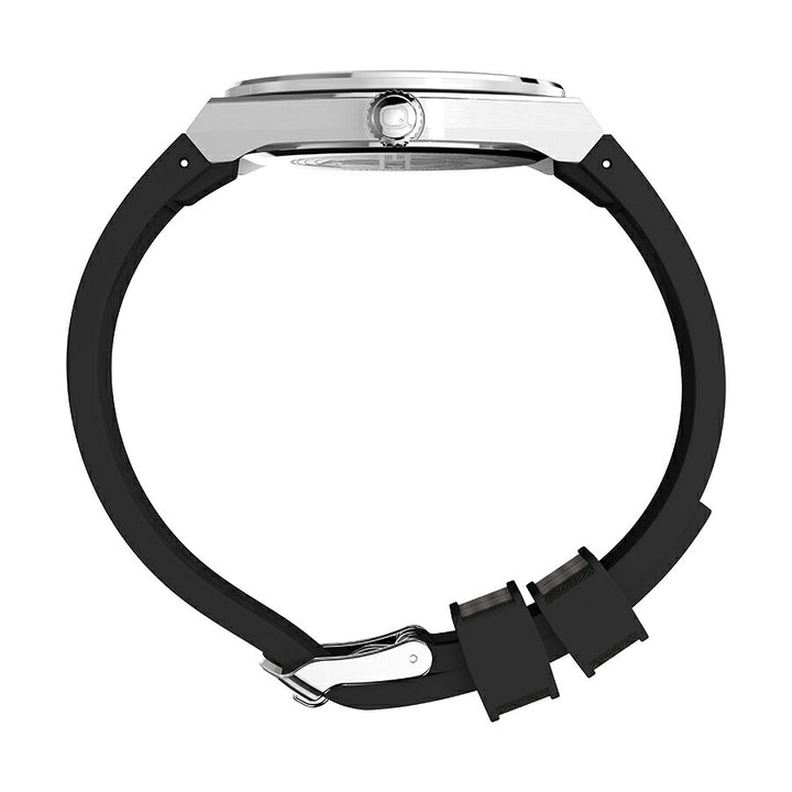 タイメックス Q TIMEX コンチネンタル GMT TW2Y12200 メンズ クオーツ 電池式 シルバーダイヤル ラバーストラップ