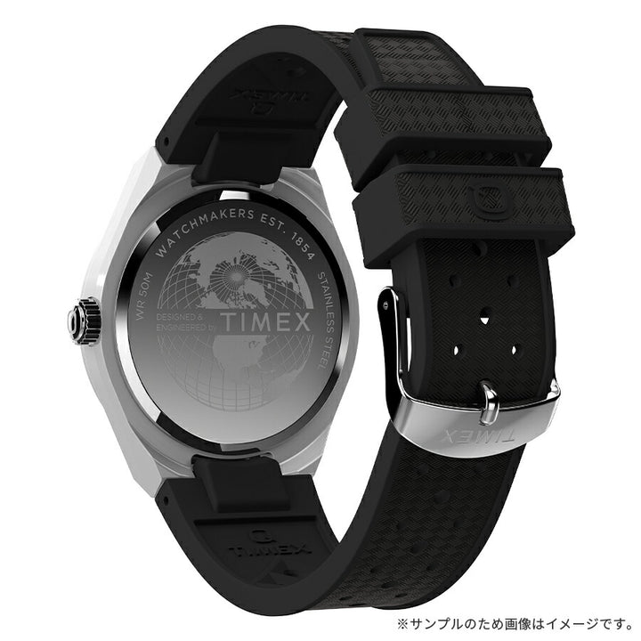 タイメックス Q TIMEX コンチネンタル GMT TW2Y12200 メンズ クオーツ 電池式 シルバーダイヤル ラバーストラップ
