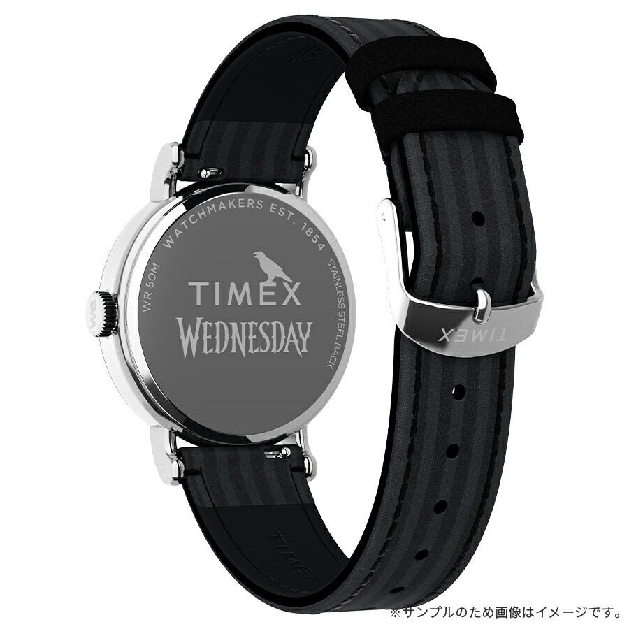 タイメックス ウィークエンダー ウェンズデー コラボレーションモデル TW2Y19400 メンズ レディース クオーツ 電池式 アナログ 革ベルト