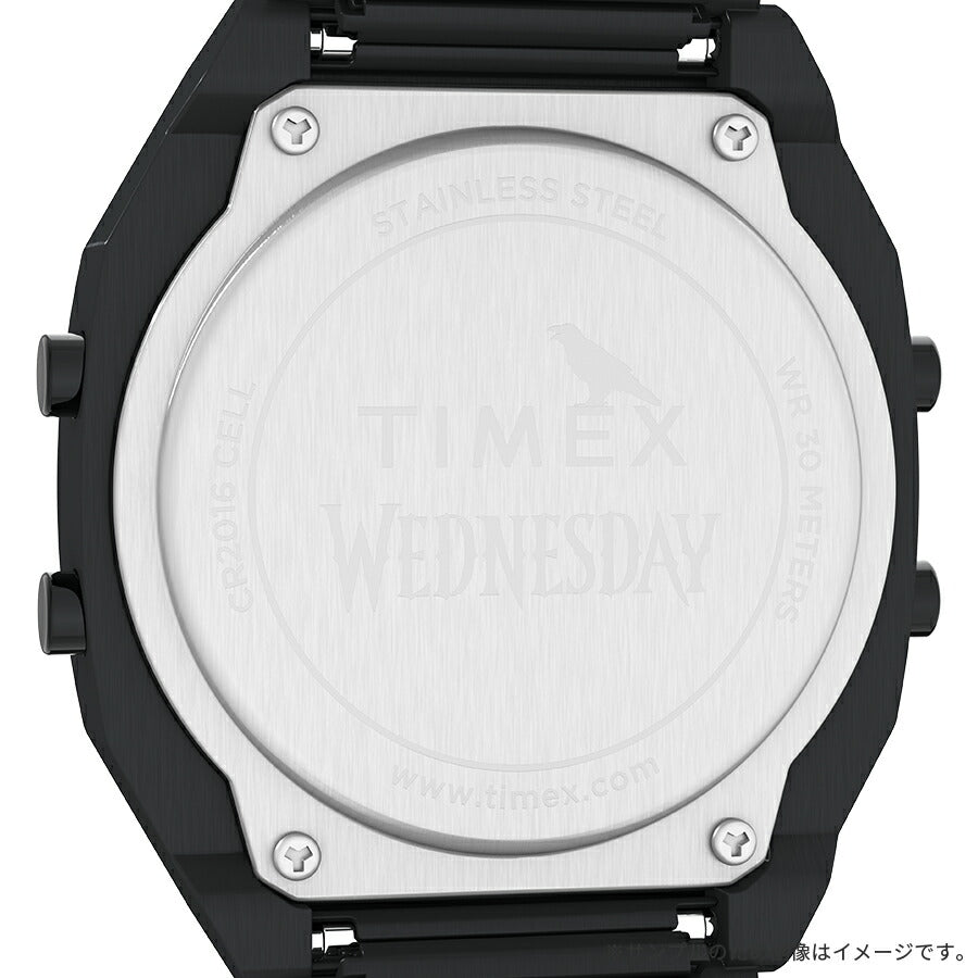 タイメックス T80 ウェンズデー コラボレーションモデル TW2Y19500 メンズ レディース 電池式 デジタル ブラック パープル