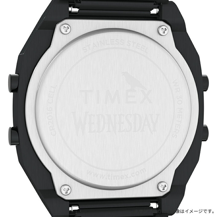 タイメックス T80 ウェンズデー コラボレーションモデル TW2Y19500 メンズ レディース 電池式 デジタル ブラック パープル