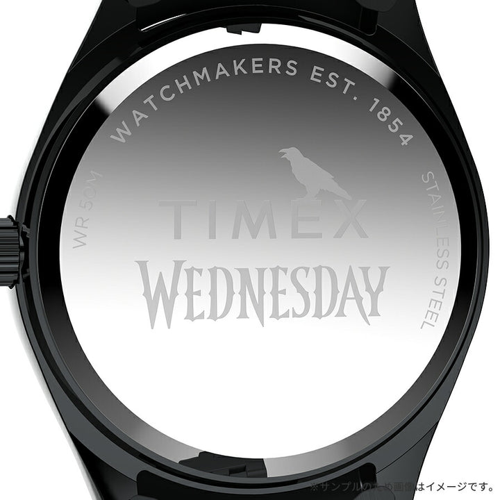 タイメックス レガシー ウェンズデー コラボレーションモデル TW2Y19600 メンズ レディース クオーツ 電池式 アナログ ブラック