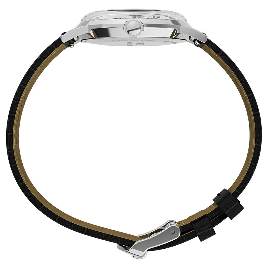 タイメックス Marlin マーリン 34mm TW2Y37600 メンズ レディース クオーツ 電池式 3針 シルバーダイヤル ブラック 革ベルト